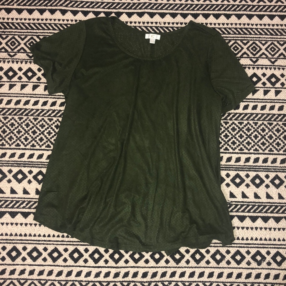 Green Seude Blouse